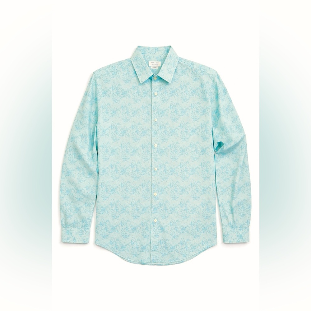 Zara Men's Light Green Slim Fit Shirt Size XL - Picture 4 of 9